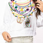 MG Queen Beads Sweatshirt- White