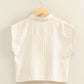 Barry Striped Button Up Top- Taupe