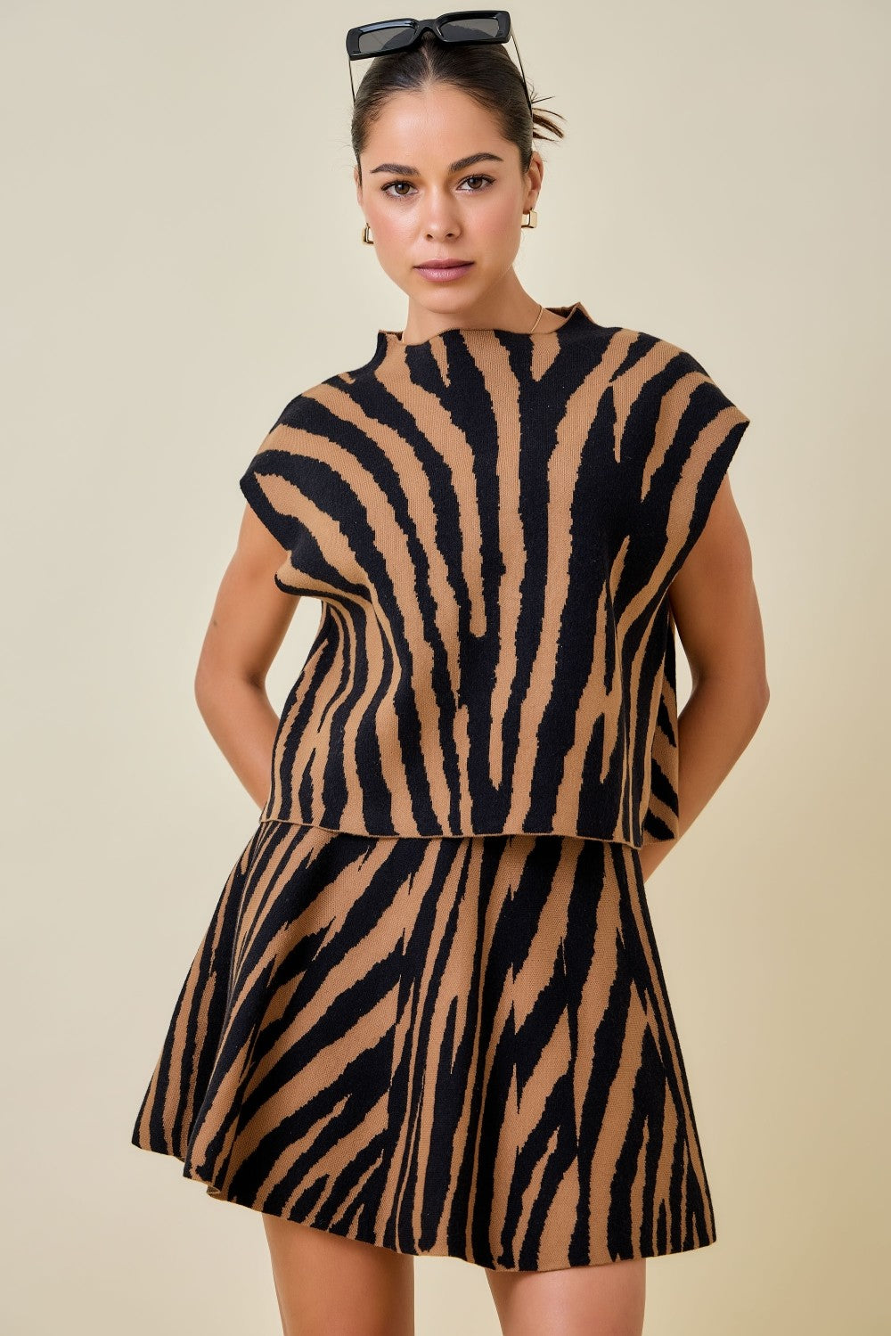 Tiger Boxy Sweater Top