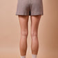 Houndstooth Plaid Mini Skort- Brown/Blue