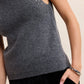 Shelby Embellished Sweater Vest- Charcoal