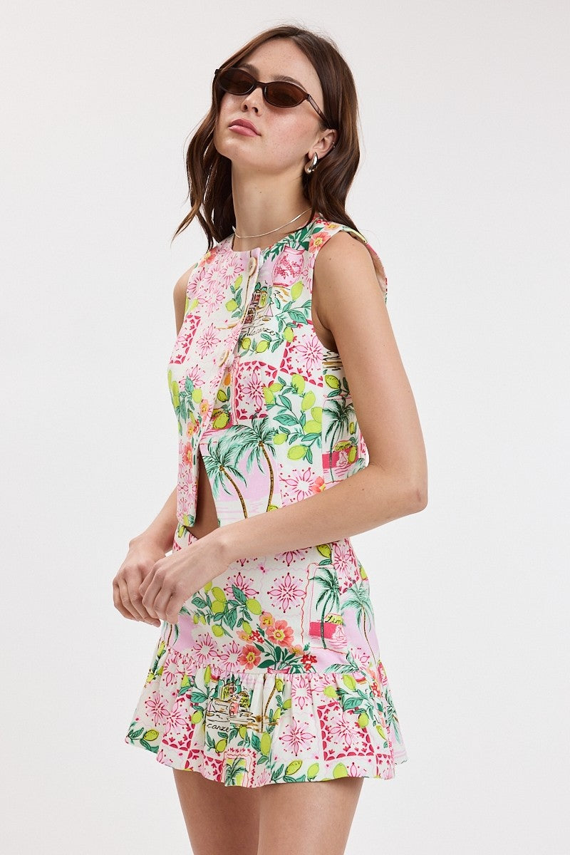Breezy Tropical 2 PC SET- Resort Pink