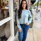 Z Supply Coming Up Sweater- Succulent
