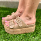 Lucinda Flatform Sandal- Natural Woven