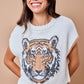 Tiger Contrast Sweater Vest- Ivory Brown
