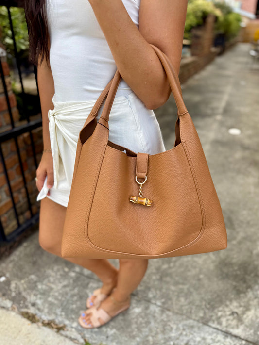 Milan Hobo Tote- Camel
