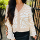 Tiger on Tiger Cardigan- Ivory