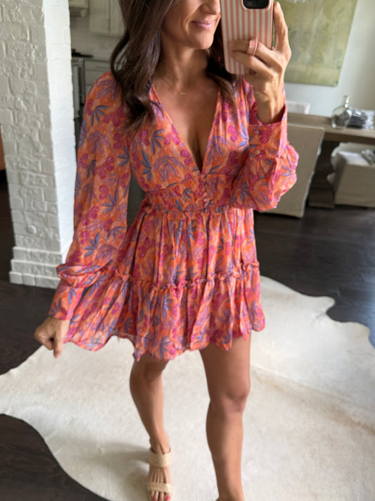 Margot Dress- Birds of Paradise