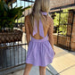 Queen Rhinestone Tank Dress- Lavender