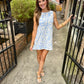 Pastel Dolmen Mini Dress- Blue