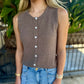 Z Supply Syd Sweater Vest- Pebble Coast
