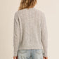 Openwork Knit Sweater- Silver