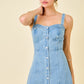 Fallon Denim Sweetheart Mini Dress