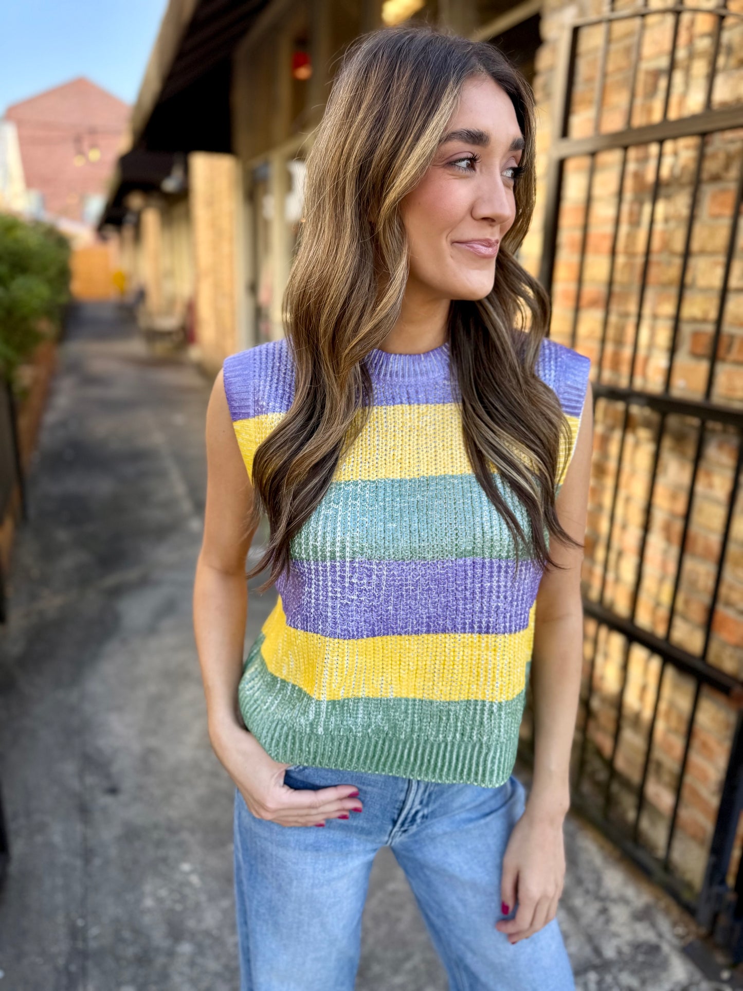 Magazine Metallic MG Stripe Vest