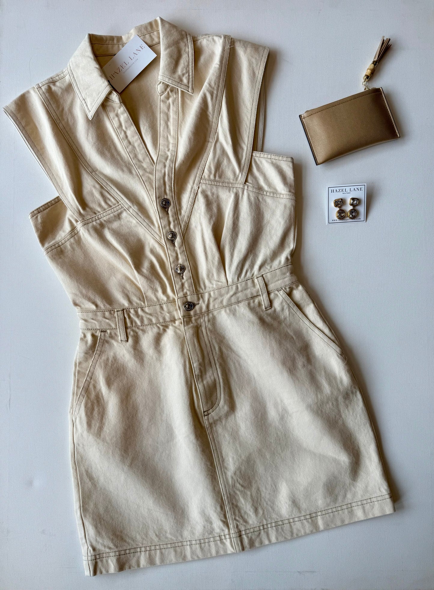 Felicite Denim Dress-Natural