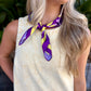 LSU Gameday Scarf- Stripes