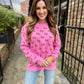 Ho Ho Ho Crown Sweater- Pink
