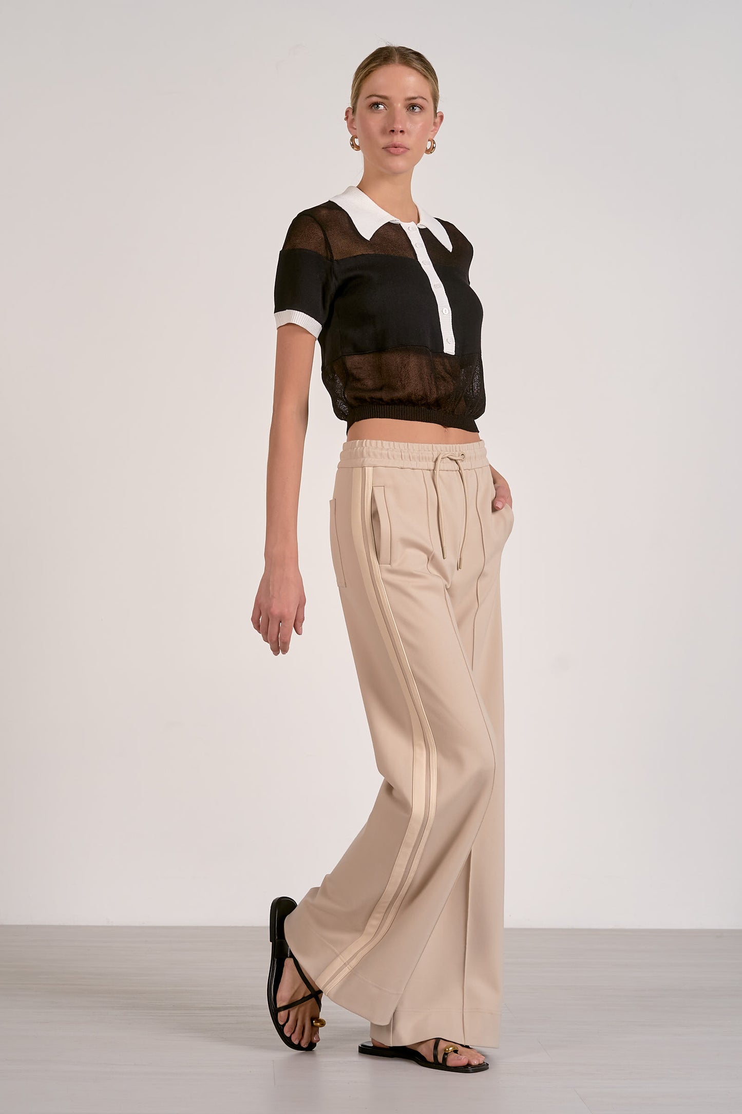 Cool Girl Track Pants- Beige