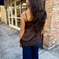 Z Supply Roselle Lace Cami-Cocoa Bean