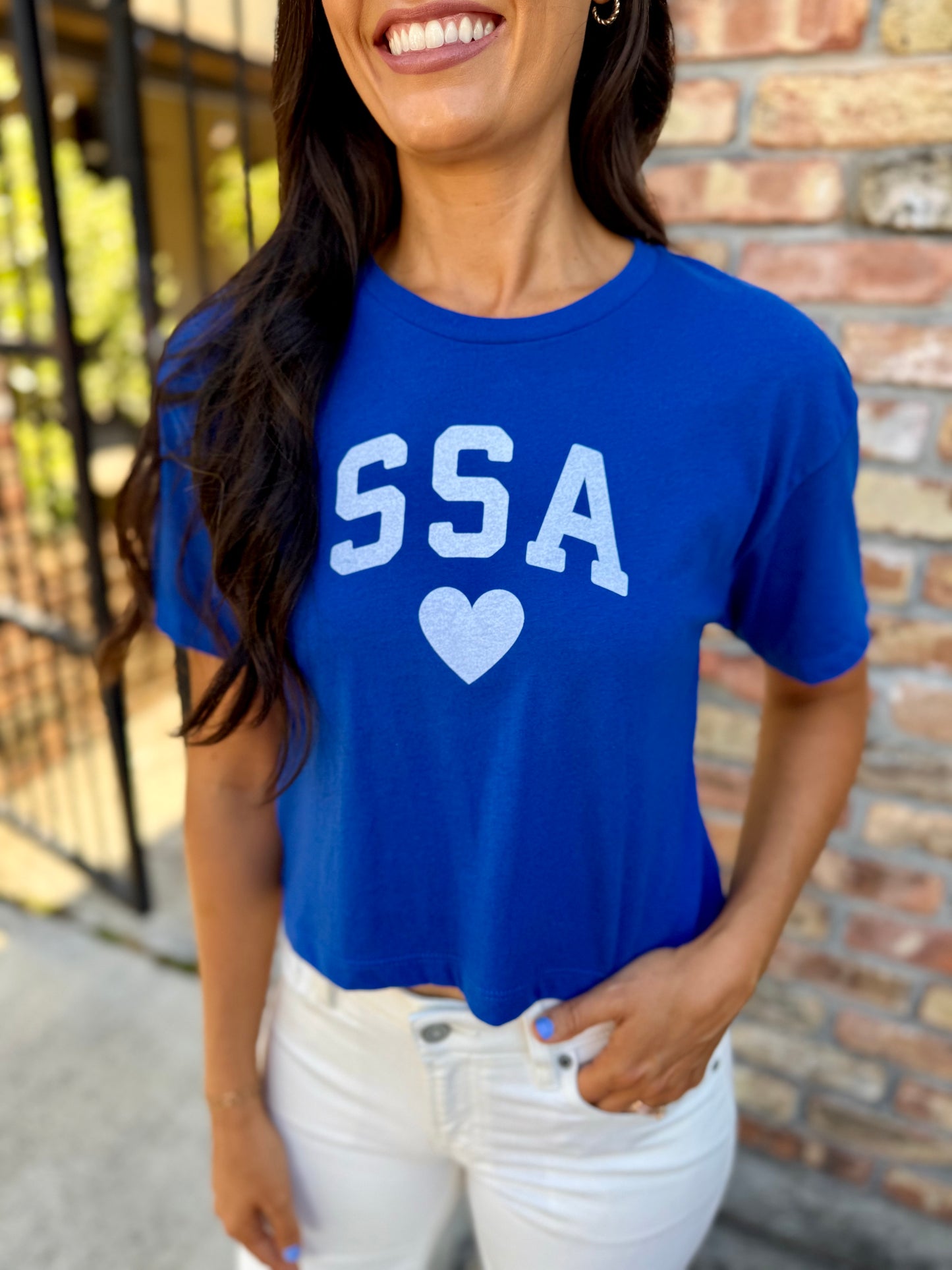 SSA Heart Top- Royal Blue