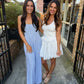 Garden Sun Smocked Jumpsuit- Blue