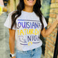 Louisiana Saturday Night Tee- Lavender
