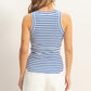 Quillin Racerback Tank- Blue