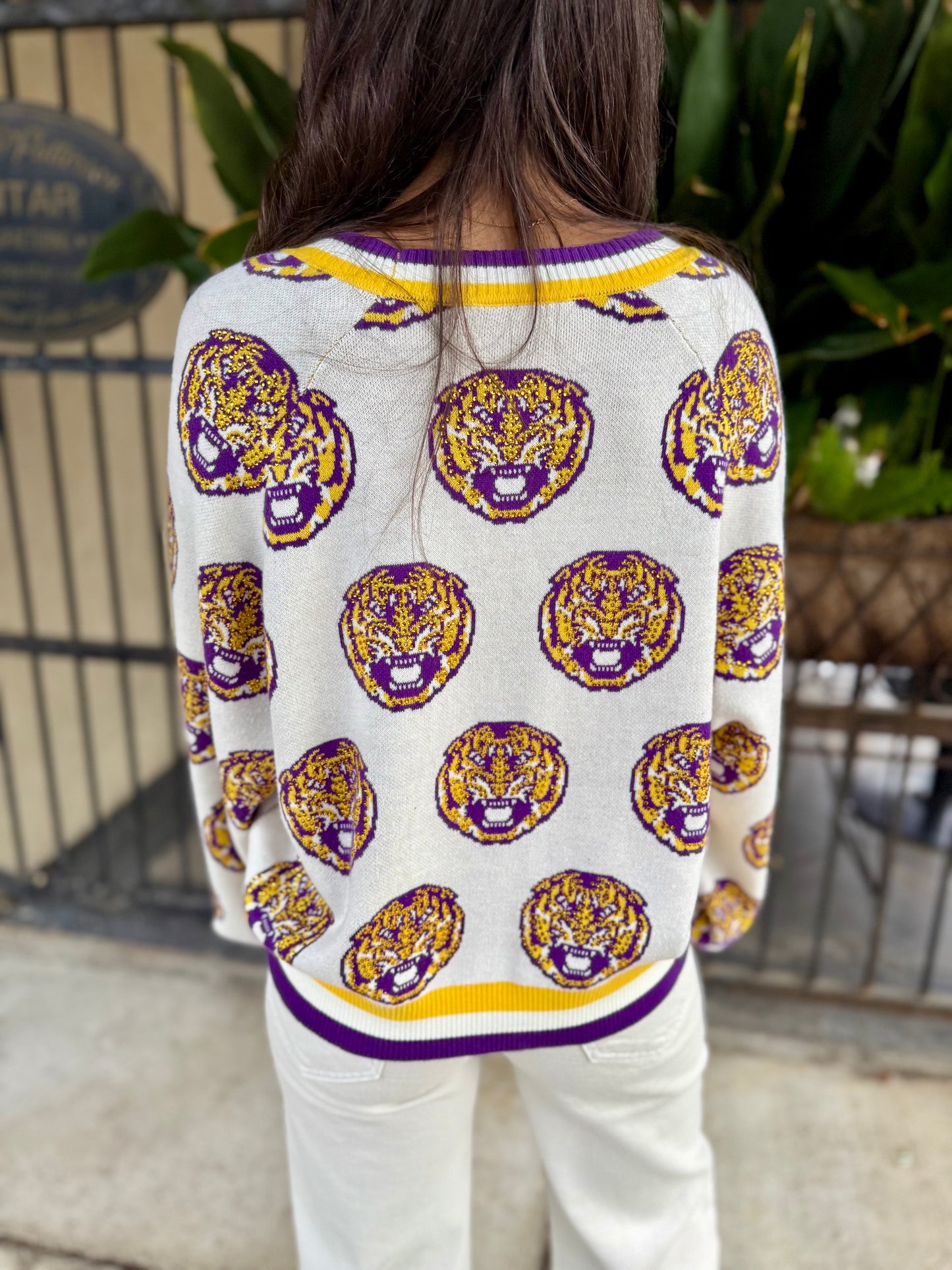 LSU Tiger Rhinestone Cardigan