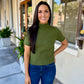 Brandon Sweater Top- Olive