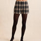 Served Up Stretch Plaid Shorts- Black Multi