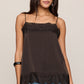 Z Supply Roselle Lace Cami-Cocoa Bean