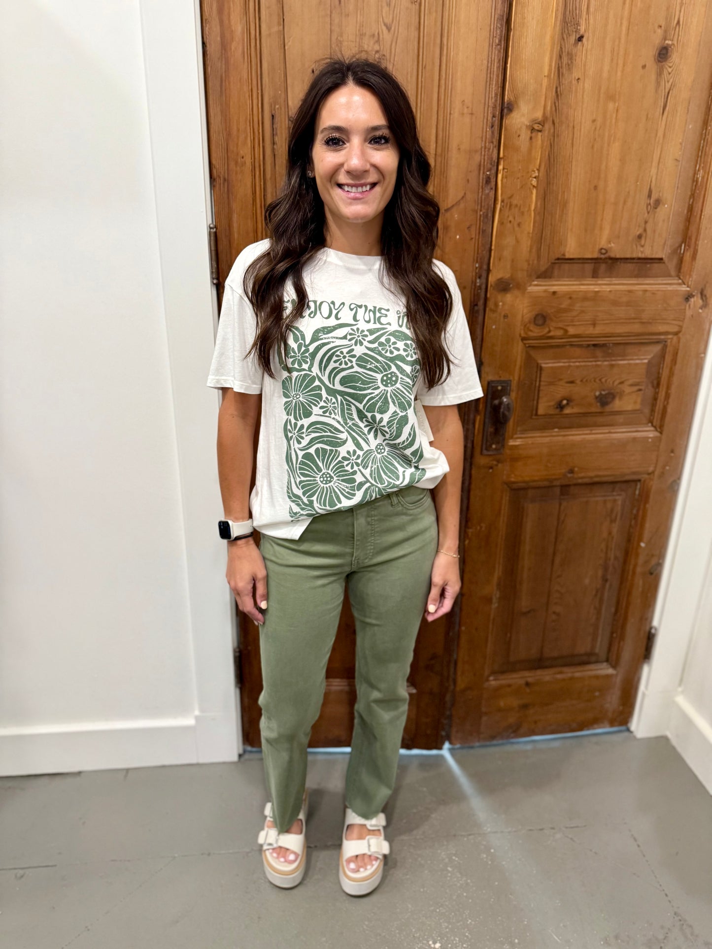 Z Supply Radiate Boyfriend Tee- Sea Salt