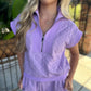 Georgia Textured Top- Lavender