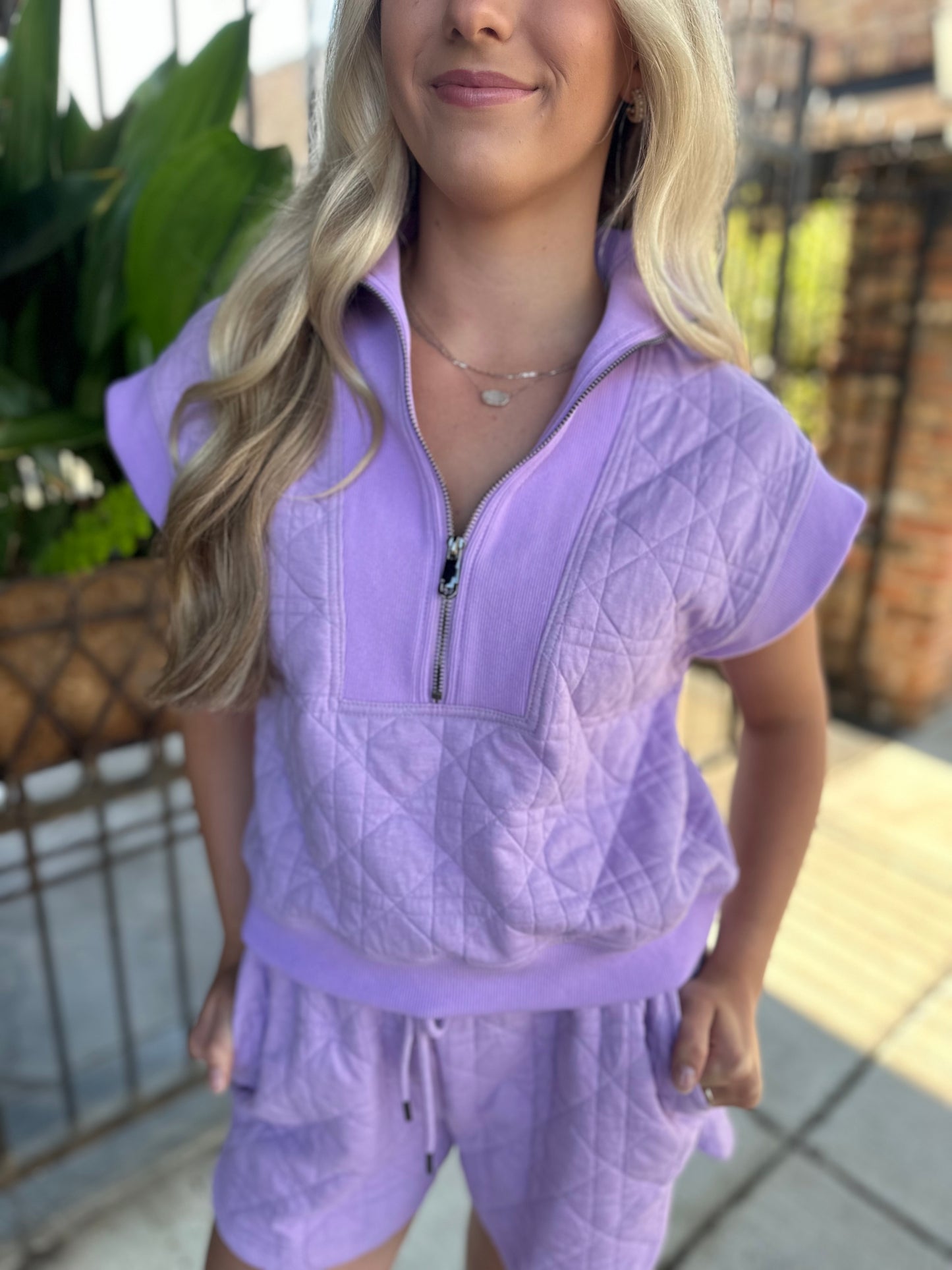 Georgia Textured Top- Lavender