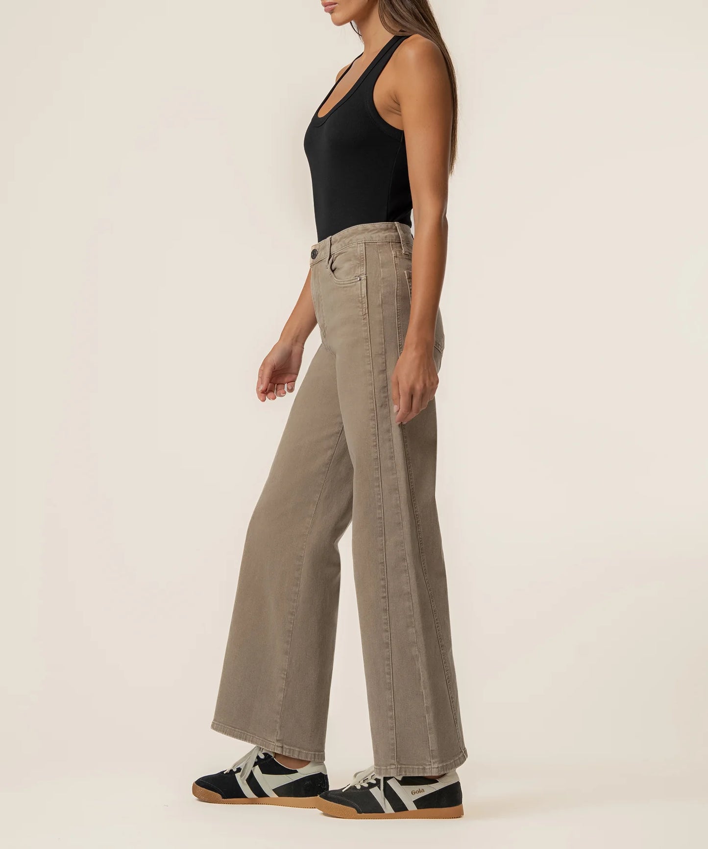Meg (Milk Tea) HR Side Panel Denim