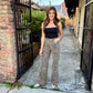 Far Out High Rise Wide Leg- Cool Cat