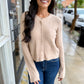 Z Supply Medina Pointelle Cardigan- Macaroon