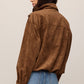 Z Supply Corin Bubble Hem Jacket- Saddle