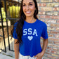 SSA Heart Top- Royal Blue