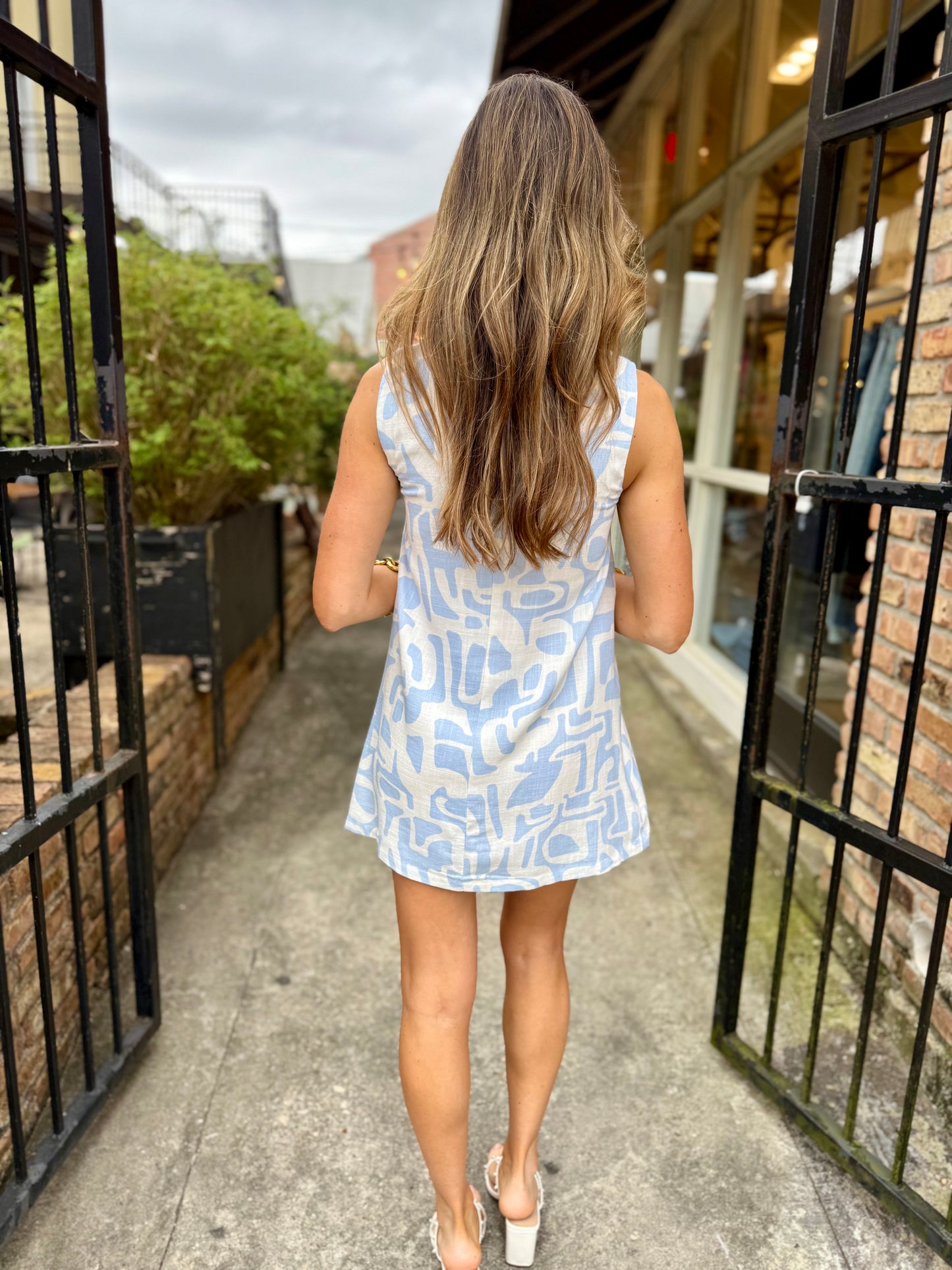 Pastel Dolmen Mini Dress- Blue