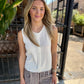 Plaid Pleated Shorts- Chocolate