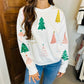 Tree Embroidery Sweatshirt- White