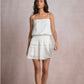 Eyelet Linen Mini Dress- White