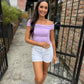Leslie Off Shoulder Top- Lavender