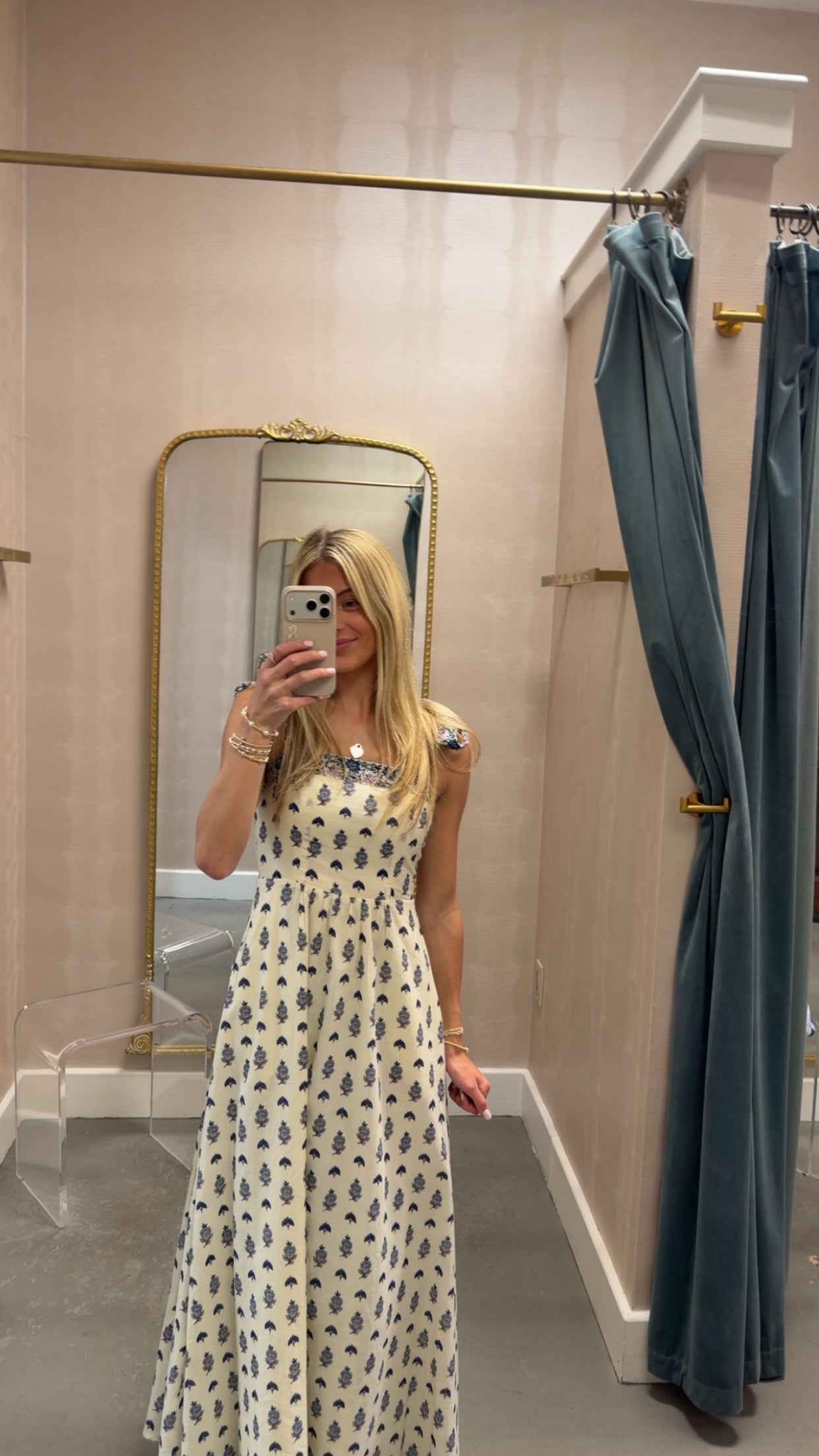 Santa Barbara Dress- Power Blue