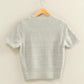 Sierra Crew Neck Sweater Top- Gray