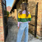 Mardi Gras Colorblock Sweater