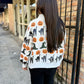 Witch Hat, Pumpkin & Cat Mockneck Sweatshirt