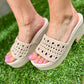 Cove Platform Sandal- Natural