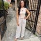 Arid Cutout Knit Tank- Cream